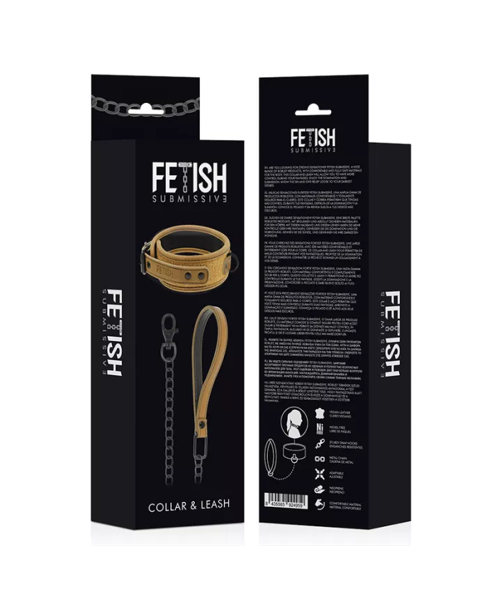 FETISH SUBMISSIVE ORIGIN - COLLIER CHAÎNE DOUBLÉE DE NÉOPRÈNE FETISH SUBMISSIVE ORIGIN - COLLIER CHAÎNE DOUBLÉE DE NÉOPRÈNE