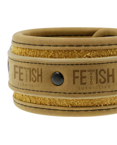 FETISH SUBMISSIVE ORIGIN - MENOTTES EN CUIR VEGAN AVEC DOUBLURE EN NÉOPRÈNE FETISH SUBMISSIVE ORIGIN - MENOTTES EN CUIR VEGAN AVEC DOUBLURE EN NÉOPRÈNE