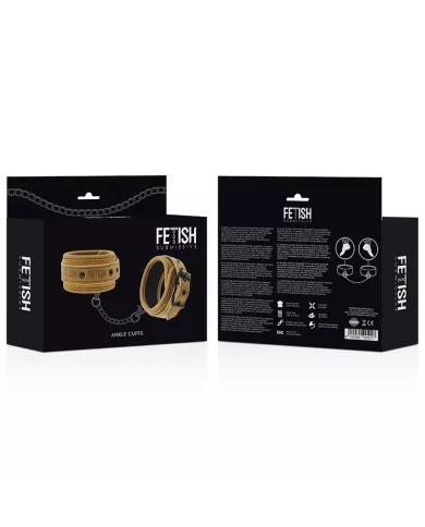 FETISH SUBMISSIVE ORIGEN - MENOTTES DE CHEVILLE EN CUIR VÉGÉTALIEN AVEC DOUBLURE EN NÉOPRÈNE FETISH SUBMISSIVE ORIGEN - MENOTTES DE CHEVILLE EN CUIR VÉGÉTALIEN AVEC DOUBLURE EN NÉOPRÈNE