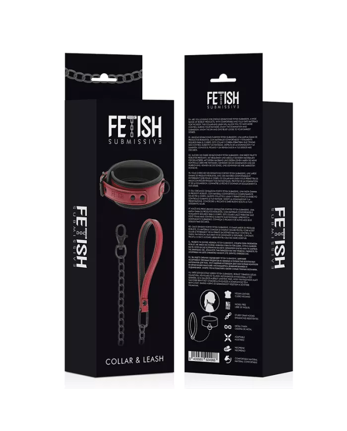 FETISH SUBMISSIVE DARK ROOM - COLLIER CHAÎNE DOUBLURE EN NÉOPRÈNE FETISH SUBMISSIVE DARK ROOM - COLLIER CHAÎNE DOUBLURE EN NÉOPRÈNE
