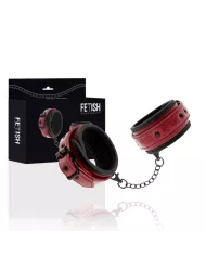 FETISH SUBMISSIVE DARK ROOM - MENOTTES EN CUIR VÉGAN AVEC DOUBLURE EN NÉOPRÈNE FETISH SUBMISSIVE DARK ROOM - MENOTTES EN CUIR VÉGAN AVEC DOUBLURE EN NÉOPRÈNE