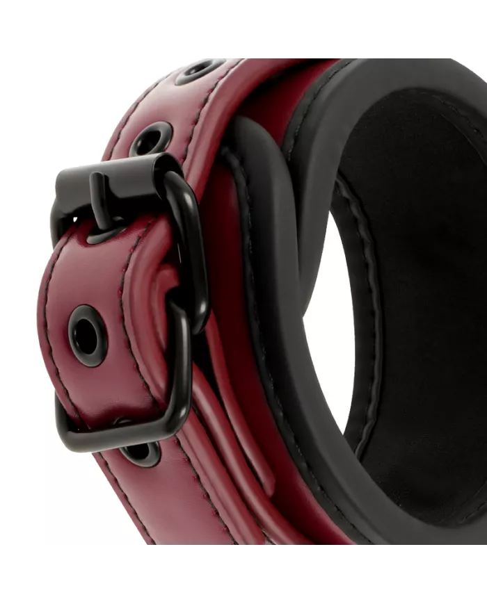 FETISH SUBMISSIVE DARK ROOM - MENOTTES EN CUIR VÉGAN AVEC DOUBLURE EN NÉOPRÈNE FETISH SUBMISSIVE DARK ROOM - MENOTTES EN CUIR VÉGAN AVEC DOUBLURE EN NÉOPRÈNE