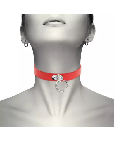 COQUETTE CHIC DESIRE - COLLIER CUIR VEGAN ROUGE FEMME ACCESSOIRE FÉTICHE COQUETTE CHIC DESIRE - COLLIER CUIR VEGAN ROUGE FEMME ACCESSOIRE FÉTICHE