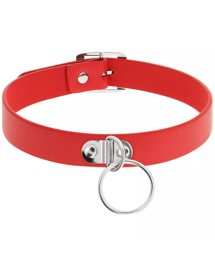 COQUETTE CHIC DESIRE - COLLIER CUIR VEGAN ROUGE FEMME ACCESSOIRE FÉTICHE COQUETTE CHIC DESIRE - COLLIER CUIR VEGAN ROUGE FEMME ACCESSOIRE FÉTICHE