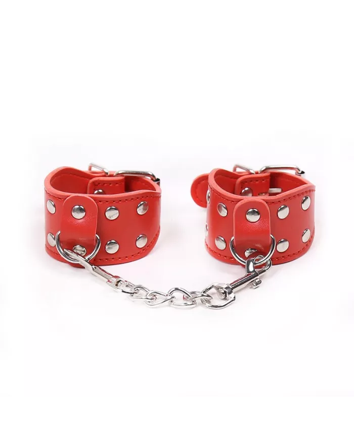 OHMAMA FETISH - MENOTTES AJUSTABLES AVEC CHAÎNE MÉTALLIQUE OHMAMA FETISH - MENOTTES AJUSTABLES AVEC CHAÎNE MÉTALLIQUE