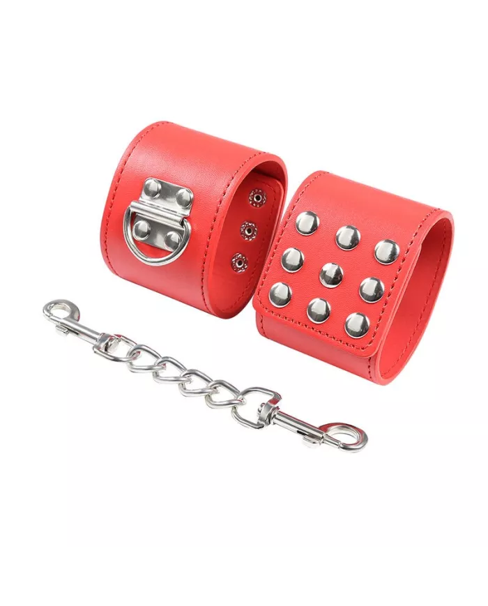 OHMAMA FETISH - MENOTTES ROUGES AVEC FERMETURE À PRESSION