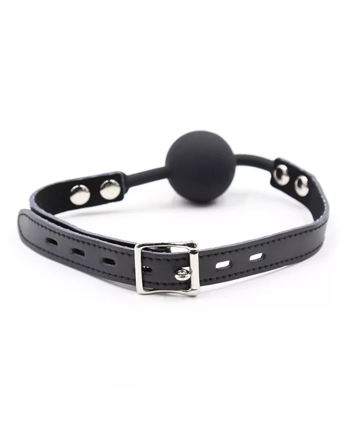 OHMAMA FETISH - BÂILLON BALLE EN SILICONE AVEC CEINTURE EN CUIR (CADENAS INCLUS) OHMAMA FETISH - BÂILLON BALLE EN SILICONE AVEC CEINTURE EN CUIR (CADENAS INCLUS)