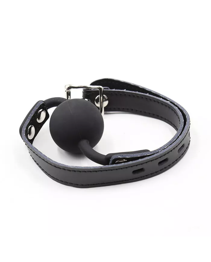 OHMAMA FETISH - BÂILLON BALLE EN SILICONE AVEC CEINTURE EN CUIR (CADENAS INCLUS) OHMAMA FETISH - BÂILLON BALLE EN SILICONE AVEC CEINTURE EN CUIR (CADENAS INCLUS)