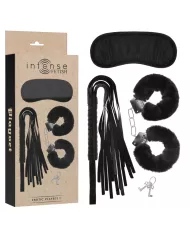 INTENSE - FETISH PLAYSET ÉROTIQUE 1 AVEC MENOTTES, MASQUE AVEUGLE ET FLOGGER