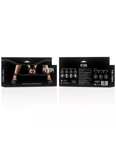 FETISH SUBMISSIVE BONDAGE - BARRE SÉPARATEUR RÉGLABLE 4 PIÈCES