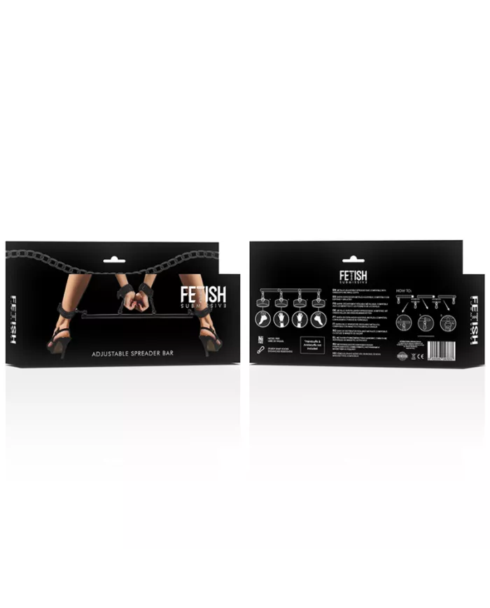 FETISH SUBMISSIVE BONDAGE - BARRE SÉPARATEUR RÉGLABLE 4 PIÈCES FETISH SUBMISSIVE BONDAGE - BARRE SÉPARATEUR RÉGLABLE 4 PIÈCES