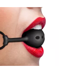 FETISH SUBMISSIVE BONDAGE - BÂILLON À BOULE EN SILICONE RESPIRANT