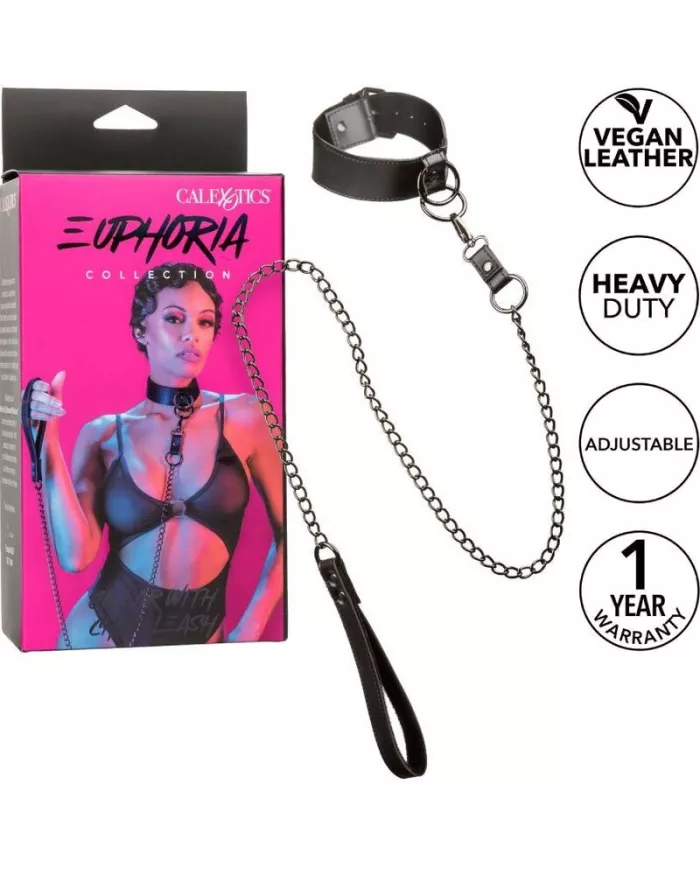 CALEXOTICS - EUPHORIA COLLIER AVEC LAISSE CHAÎNE CALEXOTICS - EUPHORIA COLLIER AVEC LAISSE CHAÎNE