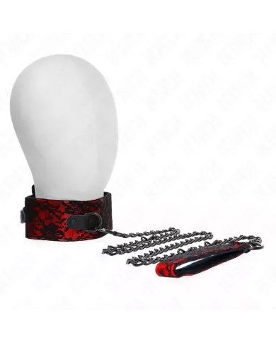 KINK - COLLIER DENTELLE AVEC CEINTURE AVEC CEINTURE EN CUIR VRAI 105 CM / 44 X 5,5 CM KINK - COLLIER DENTELLE AVEC CEINTURE AVEC CEINTURE EN CUIR VRAI 105 CM / 44 X 5,5 CM