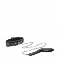 KINK - COLLIER EN CUIR PVC AVEC CEINTURE 105 CM RIVET STRASS 41,5 X 4 CM
