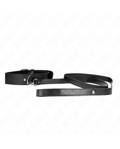 KINK - COLLIER AVEC CEINTURE 116 CM BRACELET NOIR AJUSTABLE 32-50 CM X 8 CM KINK - COLLIER AVEC CEINTURE 116 CM BRACELET NOIR AJUSTABLE 32-50 CM X 8 CM