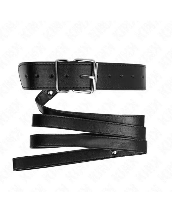 KINK - COLLIER AVEC CEINTURE 116 CM BRACELET NOIR AJUSTABLE 32-50 CM X 8 CM