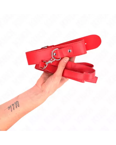 KINK - COLLIER AVEC CEINTURE 116 CM BRACELET ROJO AJUSTABLE 32-50 CM X 8 CM KINK - COLLIER AVEC CEINTURE 116 CM BRACELET ROJO AJUSTABLE 32-50 CM X 8 CM
