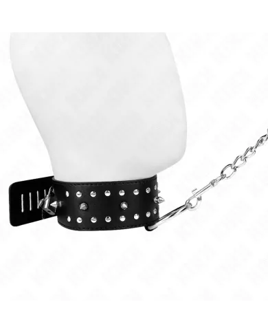 KINK - COLLIER AVEC LAISSE 65 CM AVEC CLOUS ARGENTÉS MODÈLE 1 AJUSTABLE 36-43 CM X 5 CM KINK - COLLIER AVEC LAISSE 65 CM AVEC CLOUS ARGENTÉS MODÈLE 1 AJUSTABLE 36-43 CM X 5 CM