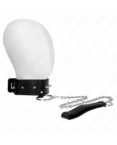 KINK - COLLIER 65 CM AVEC LAISSE AVEC CLOUS ARGENTÉS MODÈLE 2 RÉGLABLE 36-43 CM X 5 CM KINK - COLLIER 65 CM AVEC LAISSE AVEC CLOUS ARGENTÉS MODÈLE 2 RÉGLABLE 36-43 CM X 5 CM