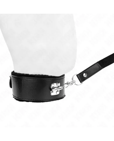 KINK - COLLIER AVEC LAISSE 116 CM AVEC CLOUS ARGENTÉS MODÈLE 4 NOIR AJUSTABLE 40-48 CM X 6 CM KINK - COLLIER AVEC LAISSE 116 CM AVEC CLOUS ARGENTÉS MODÈLE 4 NOIR AJUSTABLE 40-48 CM X 6 CM