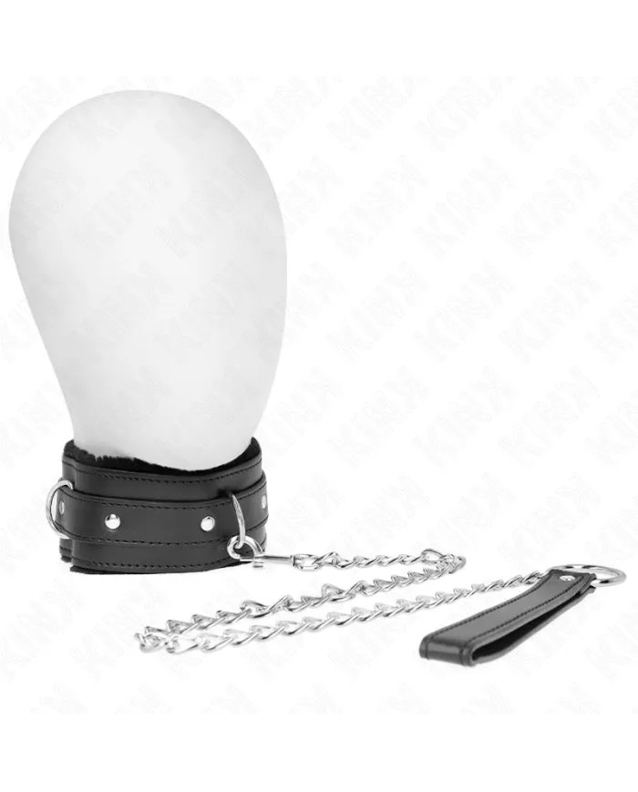 KINK - COLLIER AVEC LAISSE 65 CM AVEC RESTRICTIONS NOIR 36-42 CM X 5,5 CM