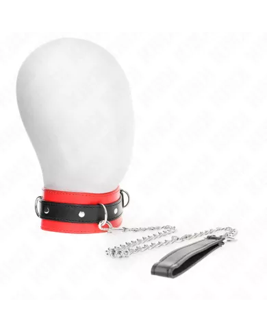 KINK - COLLIER AVEC CEINTURE 65 CM AVEC SANGLE ROUGE 54 X 4,5 CM KINK - COLLIER AVEC CEINTURE 65 CM AVEC SANGLE ROUGE 54 X 4,5 CM