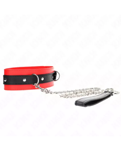 KINK - COLLIER AVEC CEINTURE 65 CM AVEC SANGLE ROUGE 54 X 4,5 CM KINK - COLLIER AVEC CEINTURE 65 CM AVEC SANGLE ROUGE 54 X 4,5 CM
