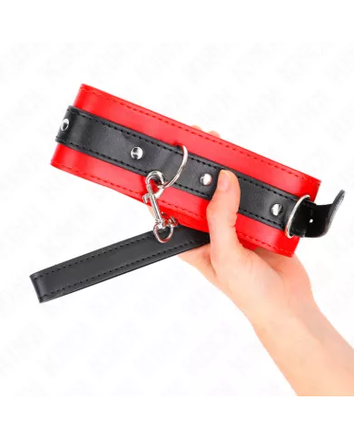 KINK - COLLIER AVEC CEINTURE 65 CM AVEC SANGLE ROUGE 54 X 4,5 CM KINK - COLLIER AVEC CEINTURE 65 CM AVEC SANGLE ROUGE 54 X 4,5 CM