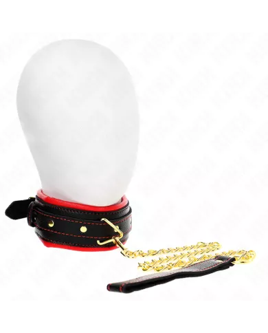 KINK - COLLIER AVEC BRACELET IMITATION CUIR ÉPONGE MODÈLE 2 RÉGLABLE 37-54 CM X 3 CM KINK - COLLIER AVEC BRACELET IMITATION CUIR ÉPONGE MODÈLE 2 RÉGLABLE 37-54 CM X 3 CM