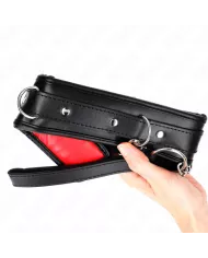 KINK - COLLIER AVEC BRACELET IMITATION CUIR ÉPONGE MODÈLE 3 RÉGLABLE 37-54 CM X 3 CM