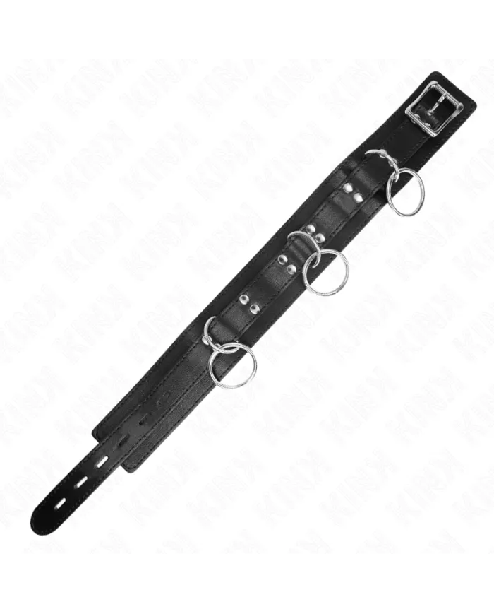 KINK - COLLIER ESCLAVAGE 3 ANNEAUX AVEC SANGLE 80 CM 53 X 5 CM