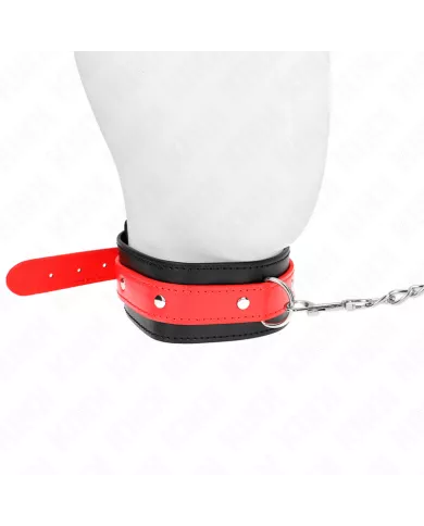 KINK - COLLIER AVEC BRACELET ROUGE 65 CM AJUSTABLE 36-43 CM X 5 CM KINK - COLLIER AVEC BRACELET ROUGE 65 CM AJUSTABLE 36-43 CM X 5 CM