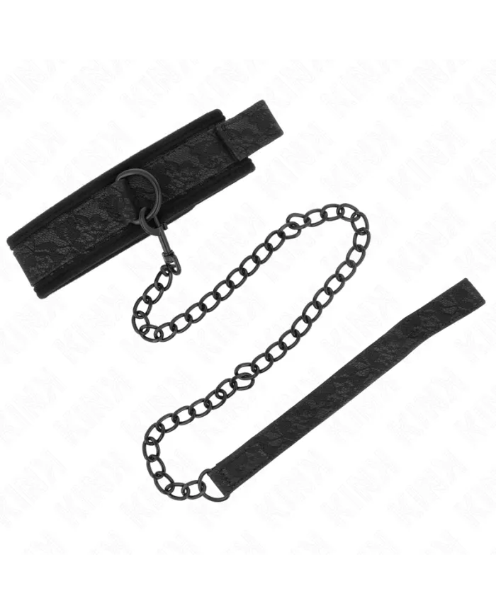 KINK - COLLIER MODÈLE BASIC AVEC LAISSE 77 CM MODÈLE 5 AJUSTABLE 34-54 CM X 5 CM