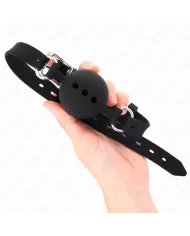 KINK - BÂTON ENTIEREMENT SILICONE 55 x 2 CM AVEC BOULE 4,5 CM TAILLE M NOIR AJUSTABLE 35-51 CM