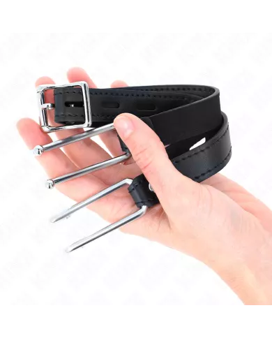 KINK - BÂTON À CROCHET EN MÉTAL 11,5 CM AVEC SANGLE EN CUIR RÉGLABLE 39-58 CM X 2 CM KINK - BÂTON À CROCHET EN MÉTAL 11,5 CM AVEC SANGLE EN CUIR RÉGLABLE 39-58 CM X 2 CM