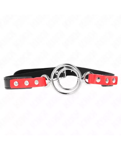 KINK - GAG AVEC PLUSIEURS O-RINGS 4 / 4,8 CM ROUGE 38 X 56 CM KINK - GAG AVEC PLUSIEURS O-RINGS 4 / 4,8 CM ROUGE 38 X 56 CM