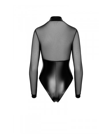 Body Edge zippé avec anneaux F321 wetlook et tulle