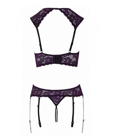 Ensemble lingerie ouverte violet - Cotelli Lingerie