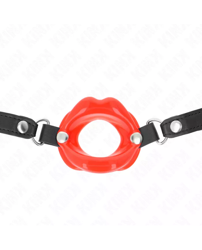 KINK - BÂTON LIP 8 CM AVEC SANGLE EN CUIR ROUGE 63 x 2 CM AJUSTABLE 39-58 CM