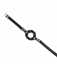 KINK - BÂTON LIP 8 CM AVEC SANGLE EN CUIR NOIR 63 x 2 CM AJUSTABLE 39-58 CM