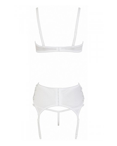 Ensemble lingerie 3 pièces ouvert blanc - Cottelli Lingerie