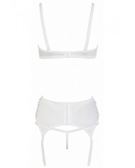Ensemble lingerie 3 pièces ouvert blanc - Cottelli Lingerie