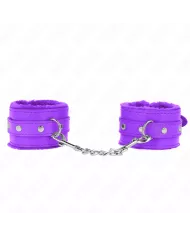 KINK - APPUI-POIGNETS DOUBLÉS DE FOURRURE PREMIUM VIOLET AVEC CEINTURE VIOLET AJUSTABLE 17-29 CM X 6 CM KINK - APPUI-POIGNETS DOUBLÉS DE FOURRURE PREMIUM VIOLET AVEC CEINTURE VIOLET AJUSTABLE 17-29 CM X 6 CM