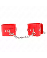 KINK - APPUI-POIGNETS AVEC FERMETURE PAR CADENAS ROUGE AJUSTABLE 16-23 CM X 5,5 CM KINK - APPUI-POIGNETS AVEC FERMETURE PAR CADENAS ROUGE AJUSTABLE 16-23 CM X 5,5 CM
