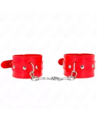 KINK - MANCHETTES BRILLANTES ROUGE AJUSTABLES 23-33 CM KINK - MANCHETTES BRILLANTES ROUGE AJUSTABLES 23-33 CM