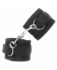 KINK - APPAREILS-POIGNETS À CROCHET ET BOUCLE EN NYLON NOIR MODÈLE 2 RÉGLABLE 18-35 CM X 6 CM