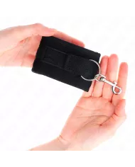 KINK - APPAREILS-POIGNETS À CROCHET ET BOUCLE EN NYLON NOIR MODÈLE 2 RÉGLABLE 18-35 CM X 6 CM