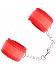 KINK - ATTENTES-POIGNETS EN NÉOPRÈNE ROUGE 42 X 5 CM