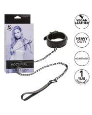 CALEXOTICS - NOCTURNAL COLLIER ET LAISSE EN CUIR RÉGLABLE NOIR CALEXOTICS - NOCTURNAL COLLIER ET LAISSE EN CUIR RÉGLABLE NOIR